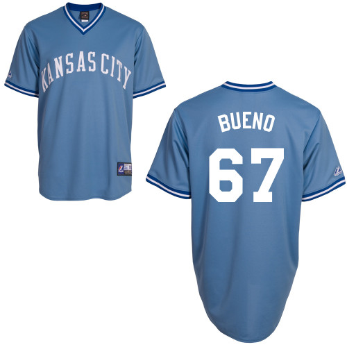 Francisley Bueno #67 Youth Baseball Jersey-Kansas City Royals Authentic Road Blue MLB Jersey
